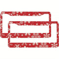 2-Pack Christmas Snowflake License Plate Frames – Rust-Proof License Plate Frames HIP 1