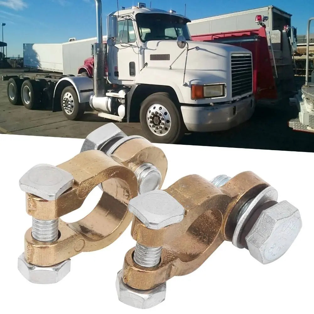 Heavy Duty Brass Battery Terminal Clamps – 2-Pack Top Post Battery Terminal Clamps HIP