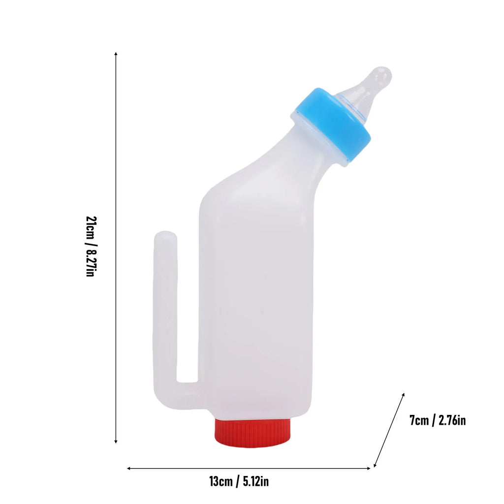 5pcs Lamb Feeding Bottle Thickened Goat Feeder Bottle with Pacifier Hanging Handle for Livestock 500ML Goat Feeding Bottle HIP