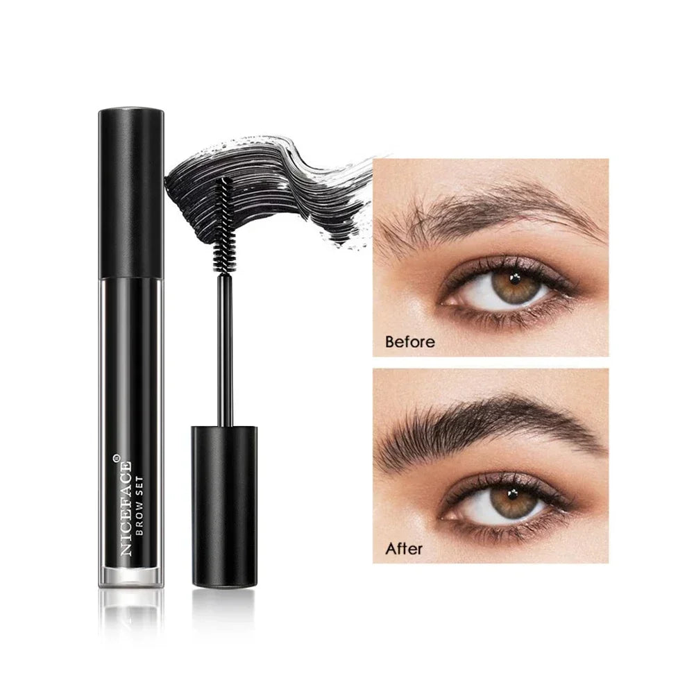 NICEFACE Eyebrow Styling Gel Eyebrows Sculpt Soap Waterproof Transparent Eyebrow Wax Set for Long-lasting Eyebrow Styling Makeup HIP 02 Black