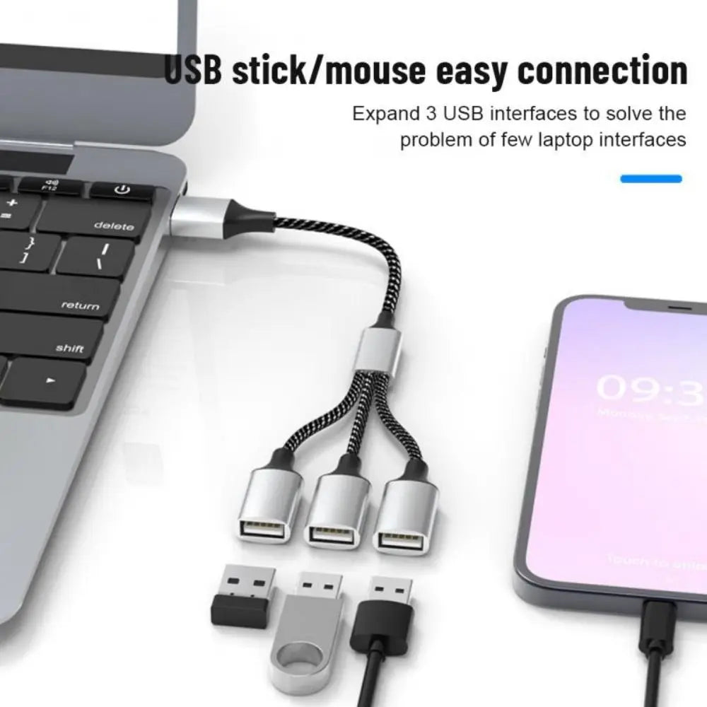 4-in-1 USB Type-C OTG Hub Adapter – Fast Data & Charging USB OTG Hub Adapter HIP
