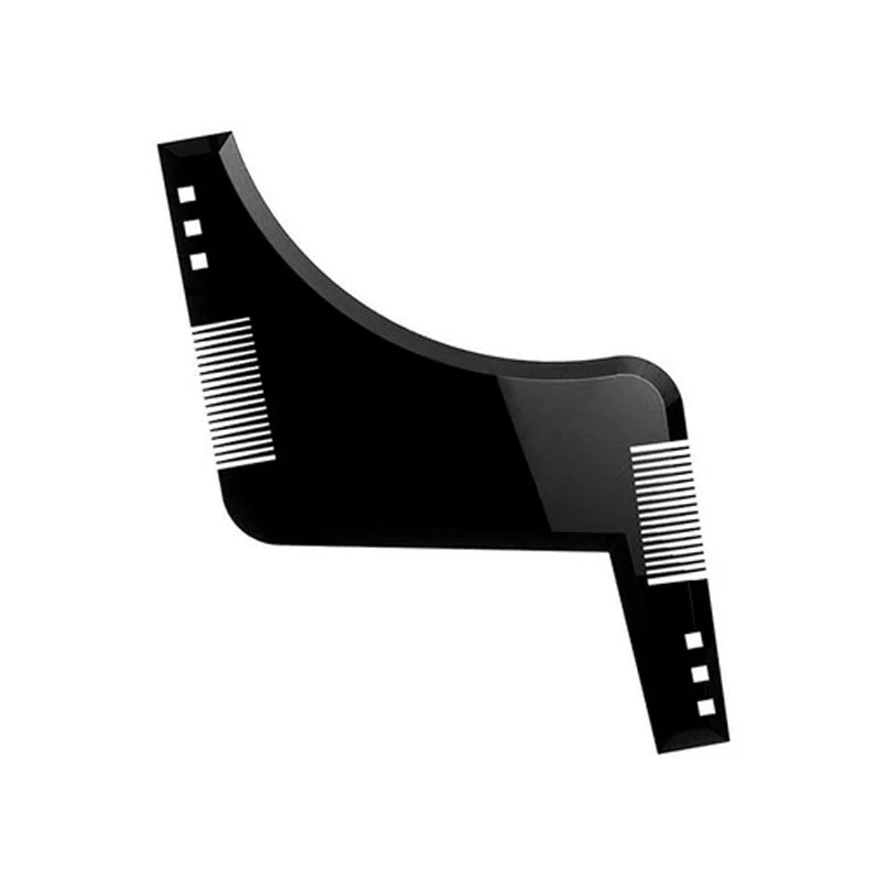 1PC Men Beard Styling Template Stencil Beard Comb for Men Lightweight and Flexible Fits All-In-One Tool Beard Shaping Tool HIP black