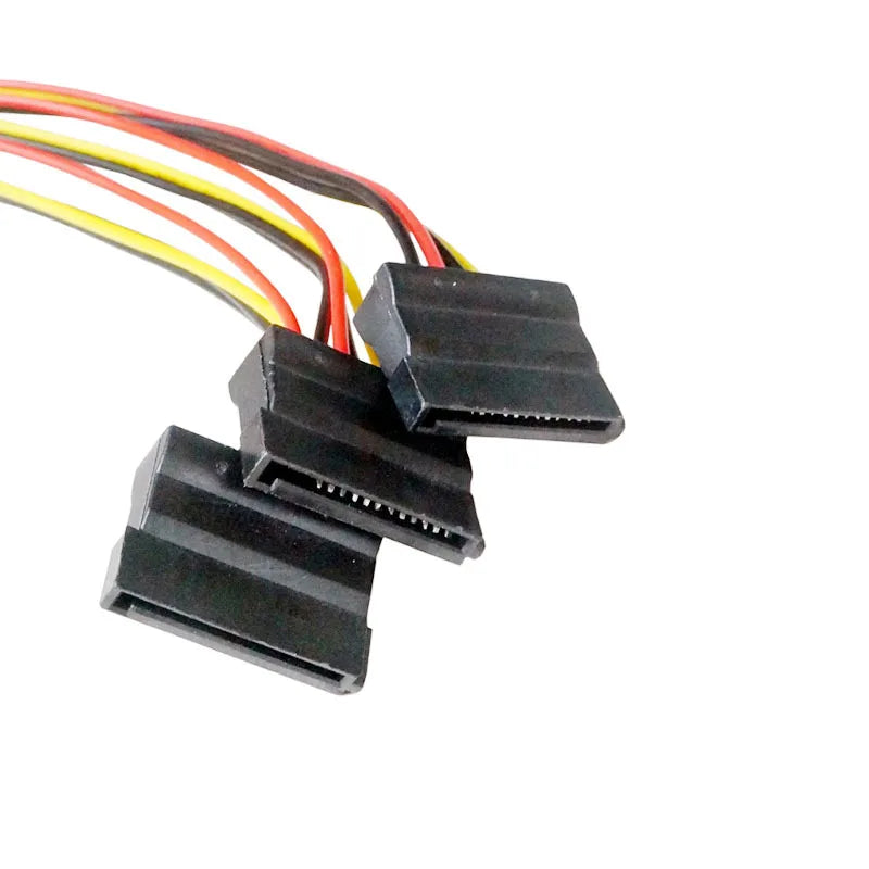 Molex 4-Pin to 3x SATA Power Splitter Cable – PC Adapter PC Power Adapter Cable HIP