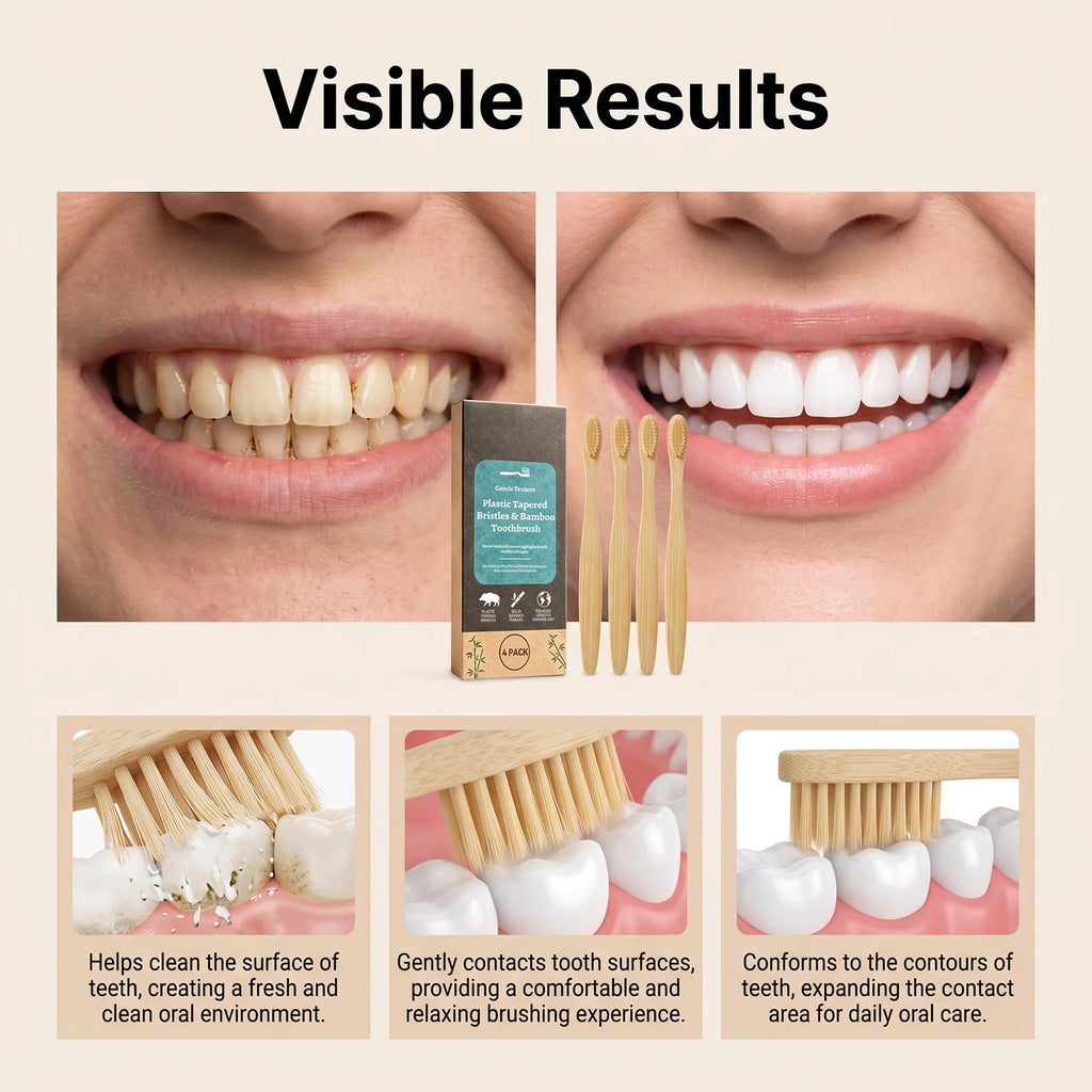 Mint Tooth Cleaning Powder & Bamboo Toothbrush Set – 50g Oral Care Set HIP