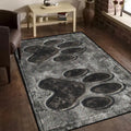 3D Animal Paw Print Area Rug – Non-Slip Washable Floor Mat Novelty Area Rug HIP 1 50x80cm-Felt
