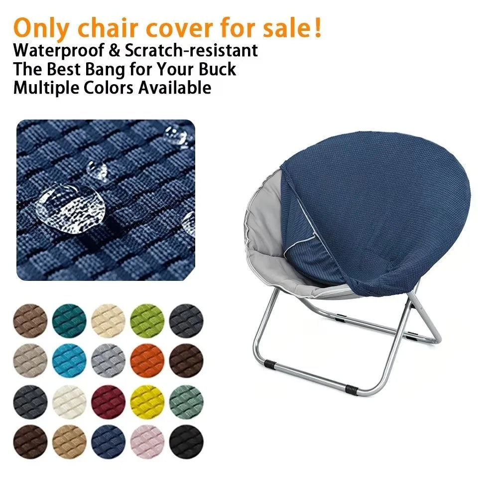 Round Knitted Saucer Chair Cover – Stretchy Spandex Fit Saucer Chair Cover HIP