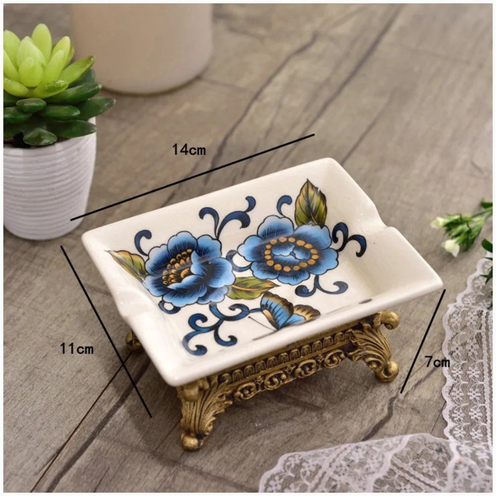 Vintage Ceramic Soap Dish – Self-Draining European Style Ceramic Soap Dish HIP