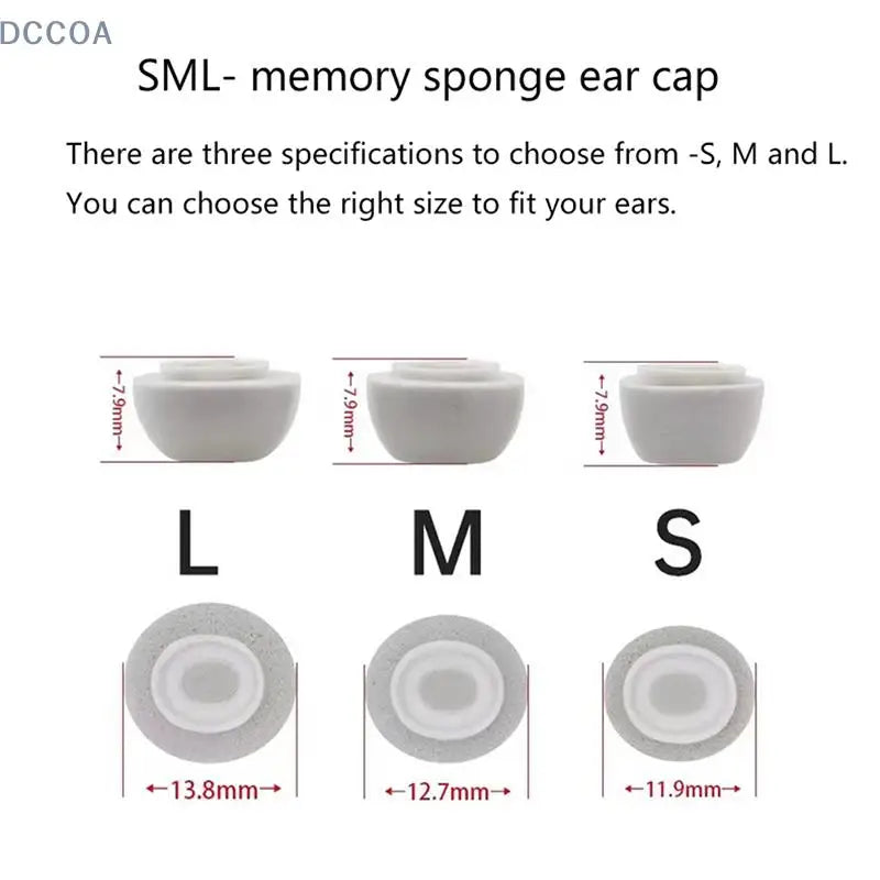 Memory Foam Ear Tips for AirPods Pro – Anti-Slip Replacement Earphone Ear Tips HIP