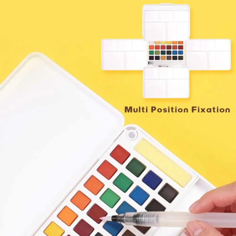 Portable Watercolor Paint Set 12–48 Colors with Water Brush Pen Watercolor Paint Set HIP