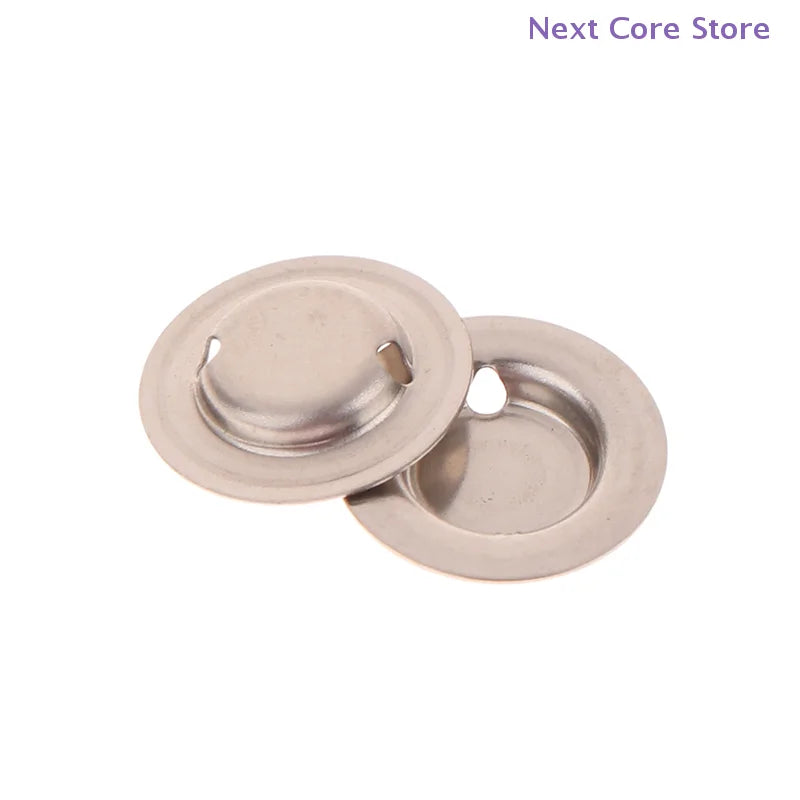 100-Pack 18650 Battery Positive Tip Caps – Stainless Steel Battery Tip Caps HIP Default Title