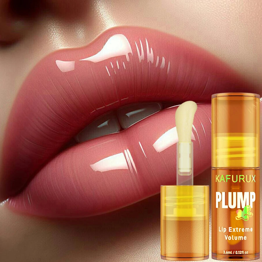 1PC Sexy Lip Plump Long Lasting Lip Oil Moisturizing Lip Gloss Serum Instant Volumising Essence Oil Repair Lip Fine Lines Increa HIP 1pc