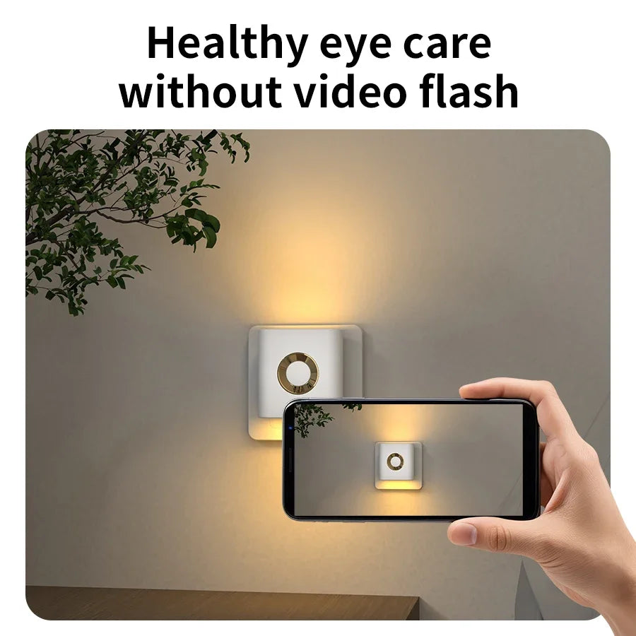 AC 220V LED Night Light With EU Socket Motion Sensor Wall Lamp Bedside Ambient Light For Bedroom Corridor Bathroom Hallway Stair HIP