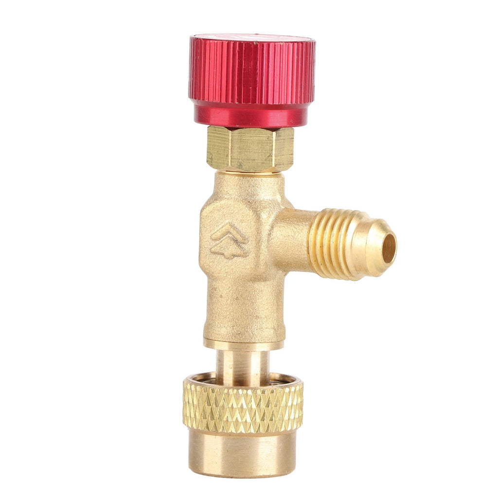 1/4''‑5/16'' Brass Flow Control Valve for Refrigerant Charging Hose R410A HIP Default Title