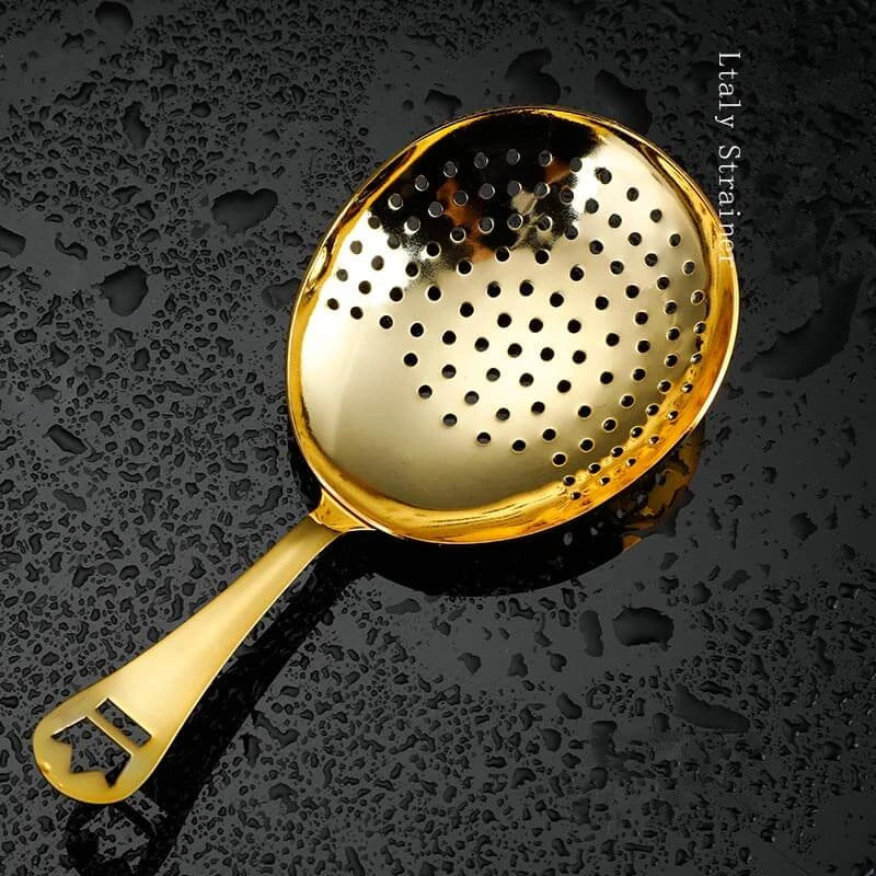 Julep Cocktail Strainer – Gold & Copper Plated 304 Stainless Steel Cocktail Bar Strainer HIP