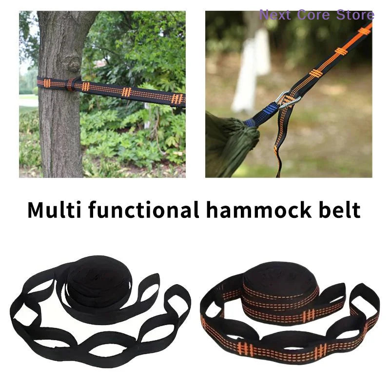 2-Pack Reinforced Polyester Hammock Straps – 5-Ring High Load Hammock Straps HIP