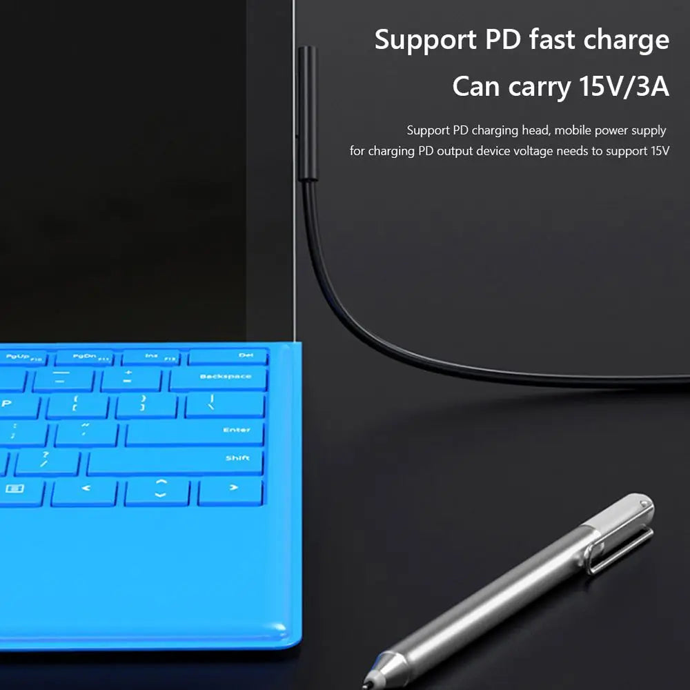 45W USB-C PD Fast Charging Cable for Microsoft Surface Pro USB-C Charging Cable HIP