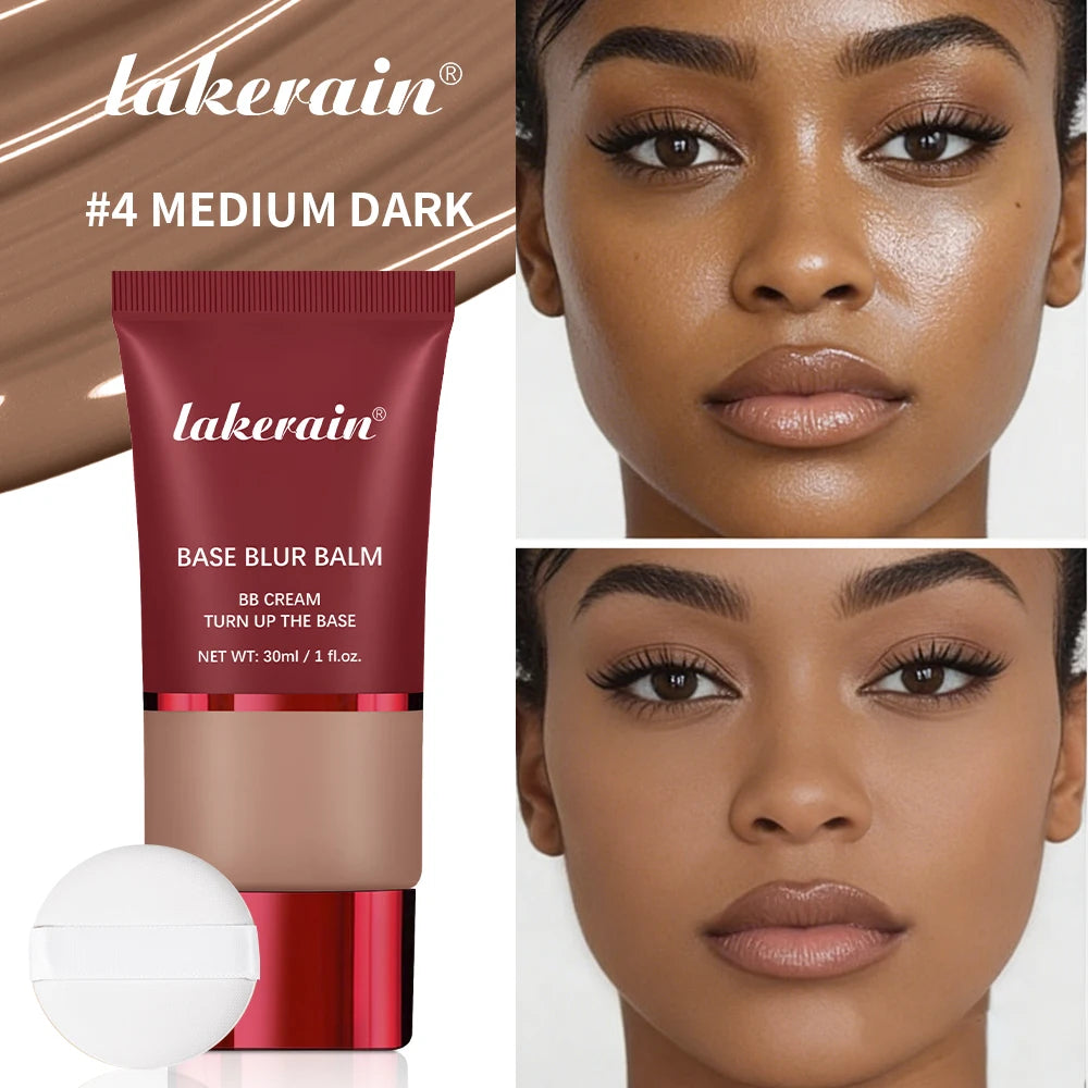 Foundation and Puff Makeup Base Waterproof Long Lasting Control Oil Matte Bronze Facial Liquid Foundation Cosmetics Makeup HIP