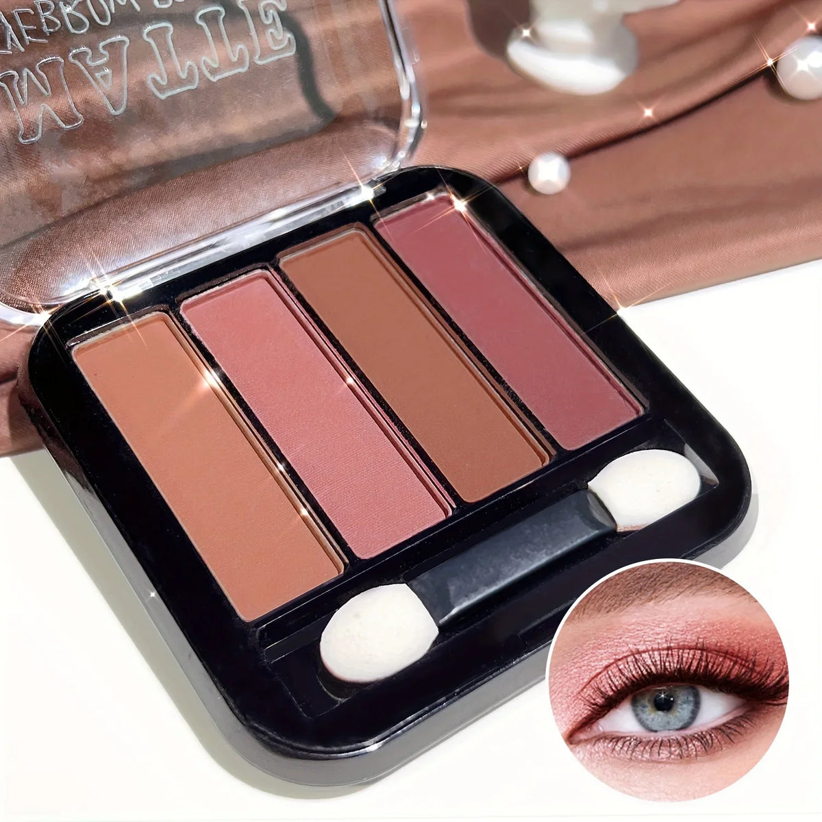 4-Color Earthy Eyeshadow Palette – Waterproof & Long-Lasting Eyeshadow Palette HIP