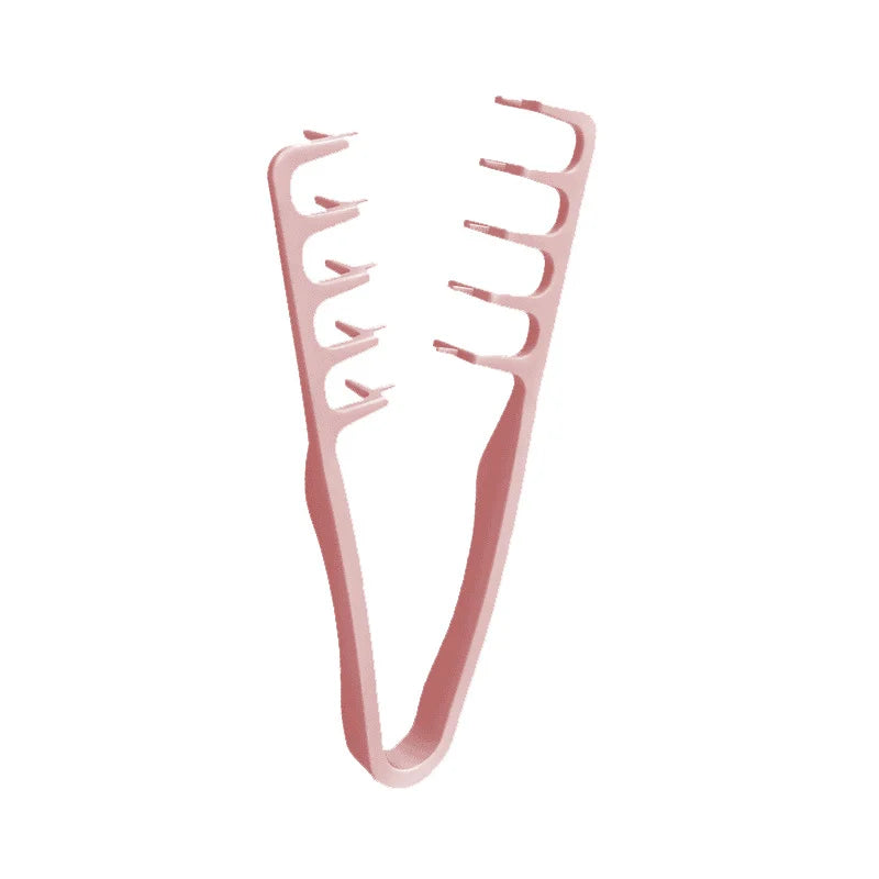 Men's Textured Styling Comb Z Shape Hair Root Lift Volumizing Comb for Fluffy Hairstyle,Seam Covering Bangs Hairdressing Tool HIP pink