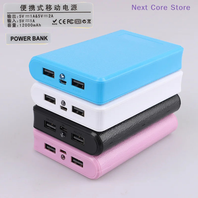 4×18650 DIY Power Bank Case – 5V Dual USB Charging Shell DIY Power Bank Case HIP