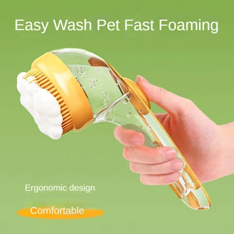 Pet Foaming Bath Brush – Dog & Cat Grooming Scrubber Pet Grooming Brush HIP