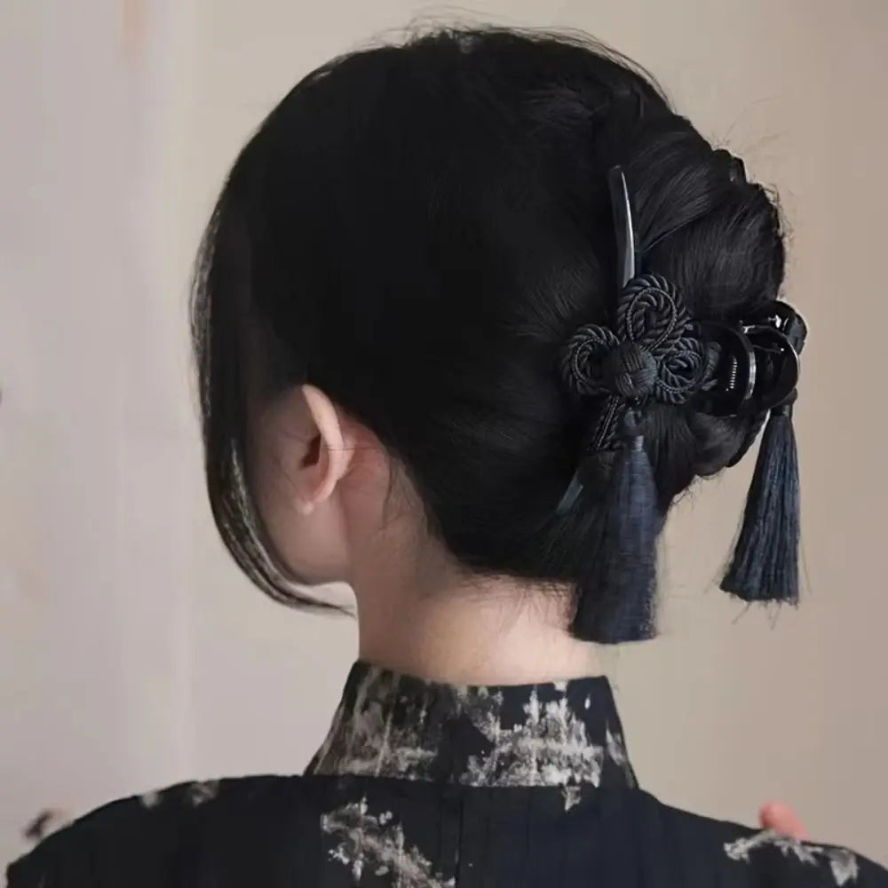 Chinese Style Acrylic Tassel Hair Clip – Elegant Hair Claw Hair Claw Clip HIP