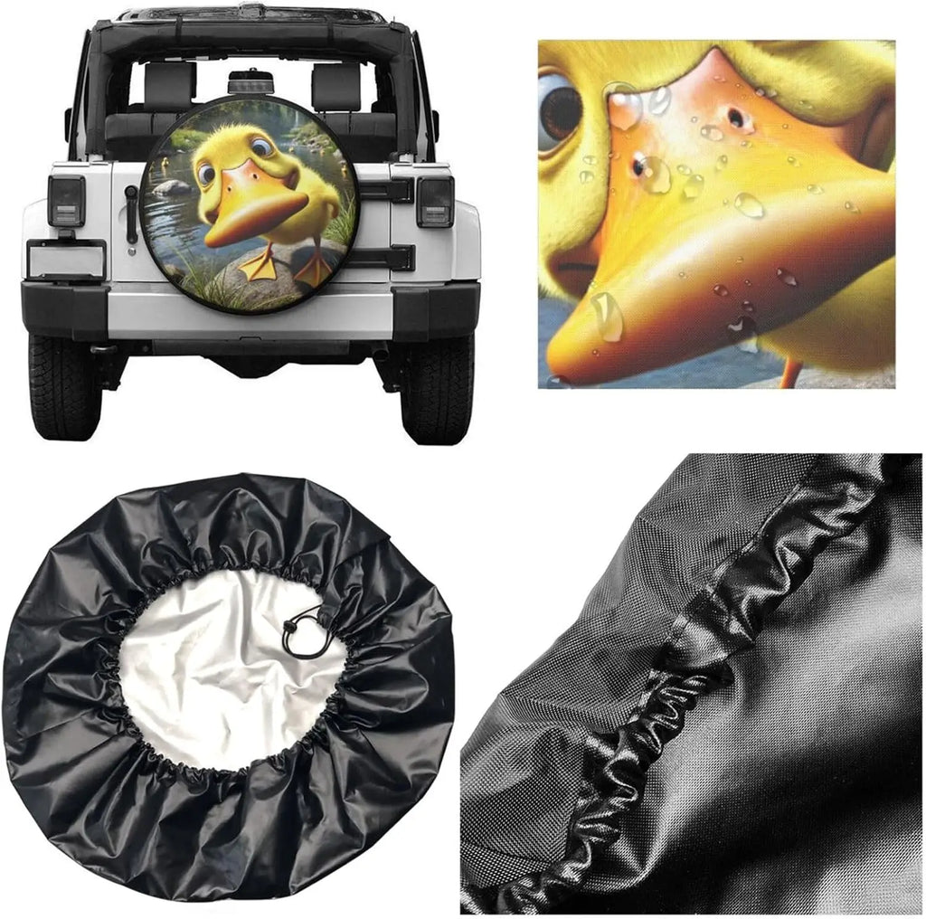 Funny Duck Spare Tire Cover – Weatherproof Universal Fit Spare Tire Cover HIP