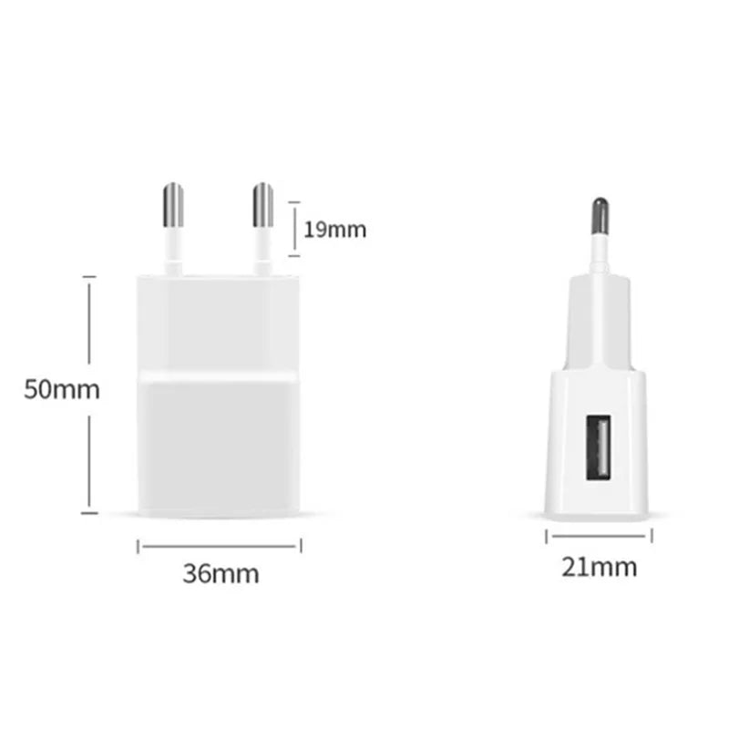 Dual USB Wall Charger 5V 2A – US & EU Travel Adapter USB Wall Charger HIP