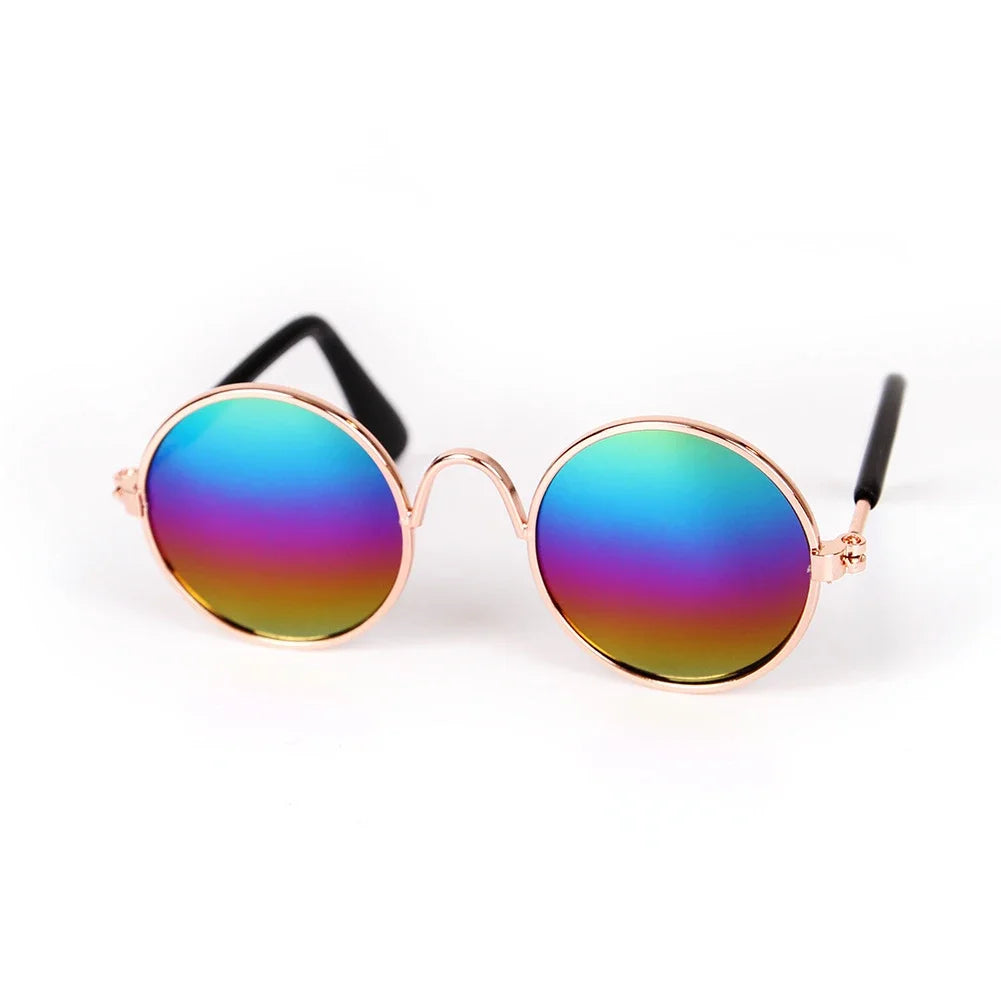 Pet Glasses Small Pet Sunglasses Stylish Pet Sunglasses for Dogs Cats Fashionable Eyewear for Sun Wind Lightweight HIP A Colorful
