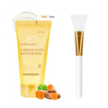 Kojic Acid Turmeric Overnight Wrapping Peel Off Mask Nourishes Hydrolyzed Collagen Glowing Skin Skin Firmnes Korean Skincare HIP 1pcs and brush