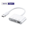 3-in-1 USB-C Hub – TF SD Card Reader & USB Adapter USB-C Hub Adapter HIP WHITE