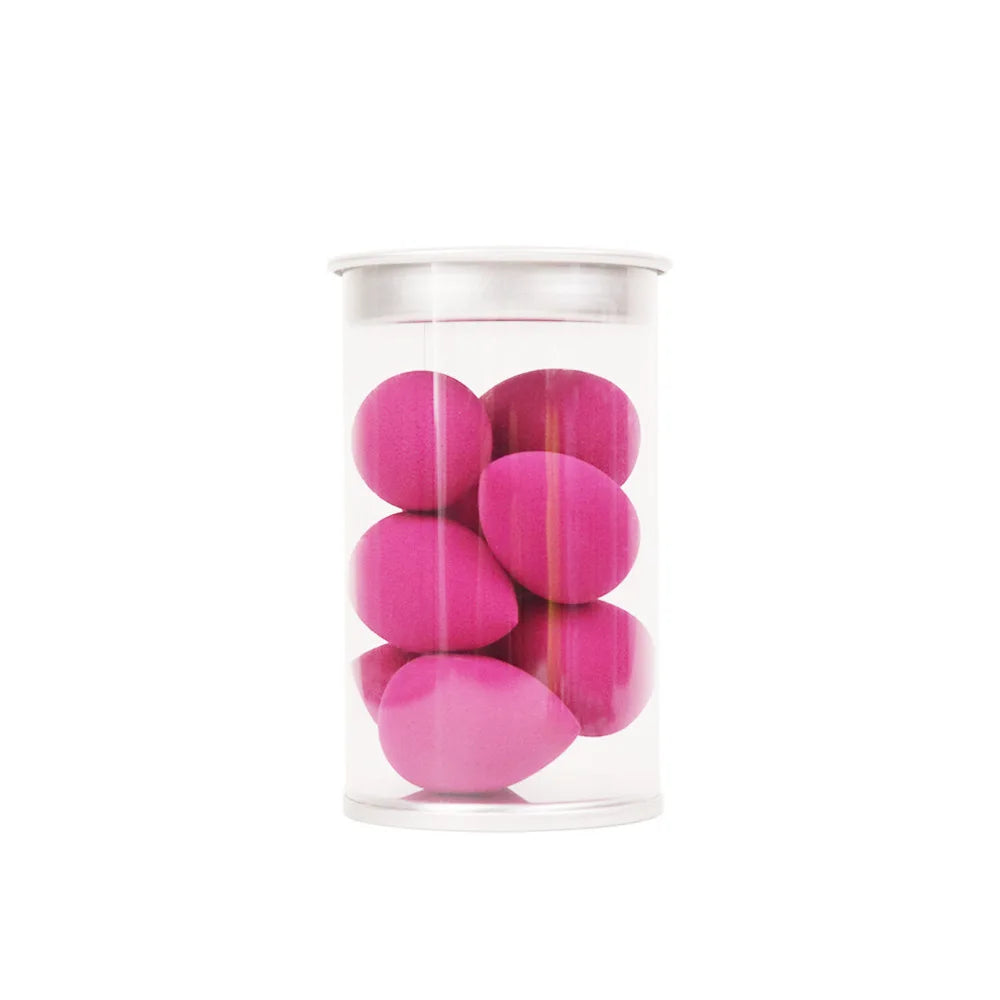 8Pcs Makeup Sponge Set Face Beauty Cosmetic Powder Puff for Foundation Cream Concealer Make Up Tool with Storage Box HIP wine red