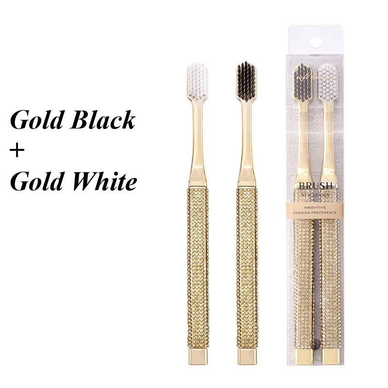 New Toothbrush Soft-hair Premium Household Cleaning Set With Electroplating For Teeth Care, Packaged Drop Shipping HIP A