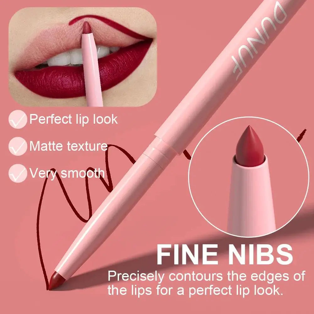 DUNUF 6-Piece Matte Lip Liner Set – Waterproof & Long-Lasting Matte Lip Liner Set HIP