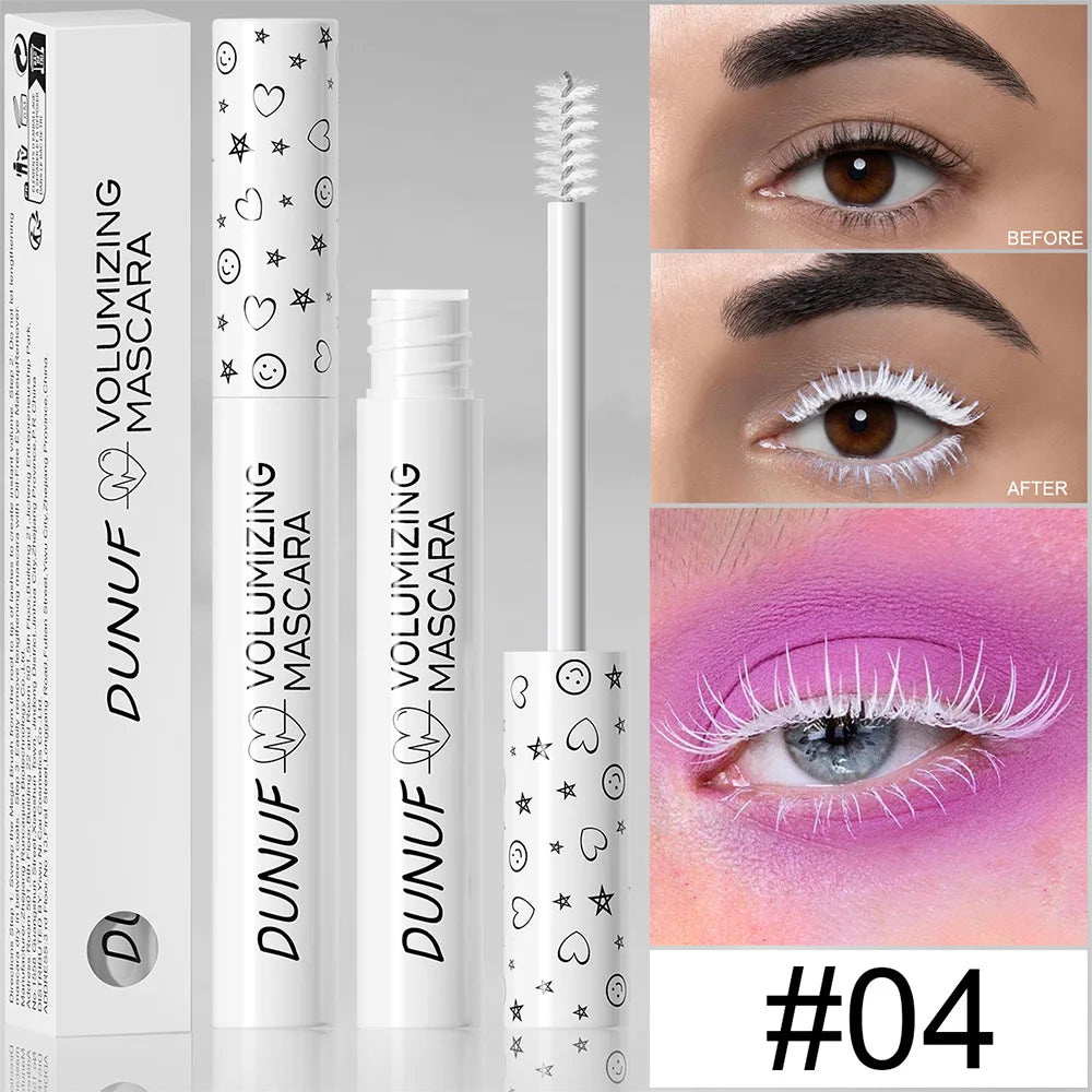 DUNUF Colorful Waterproof Curling Mascara – Blue Green Purple Colorful Mascara HIP 04