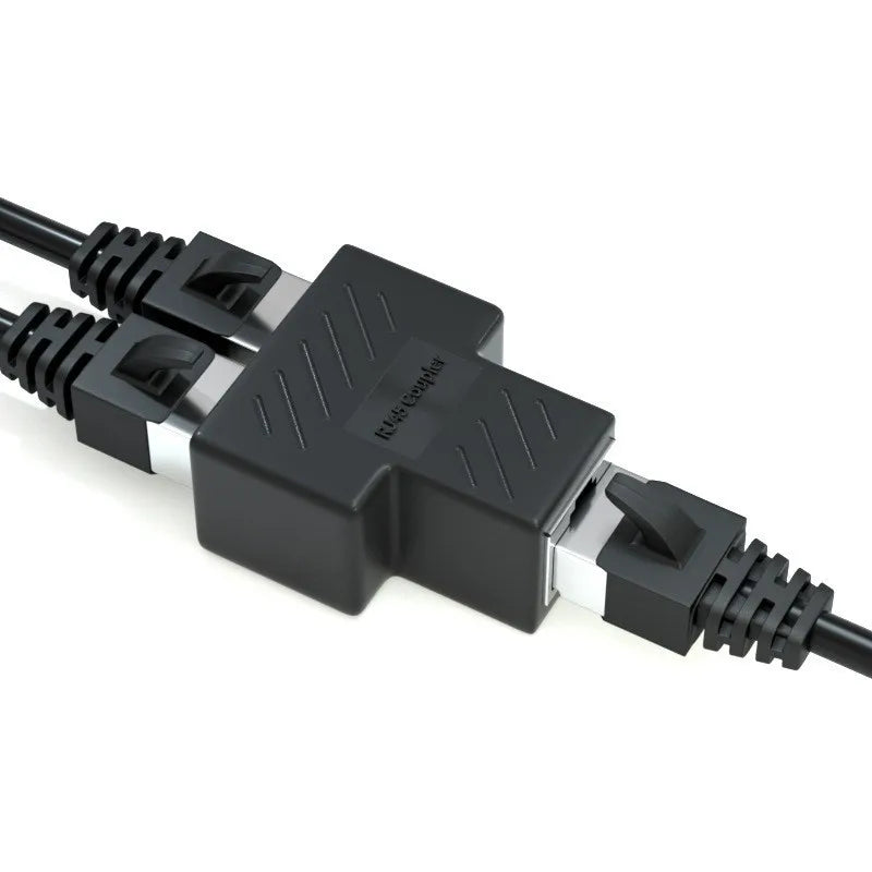 2-Pack RJ45 3-Way Shielded Ethernet Splitter Adapter 8 Core Ethernet Splitter Adapter HIP
