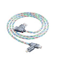 Glowing LED 4-in-1 USB-C Fast Charging & Data Cable LED Charging Cable HIP 1m white