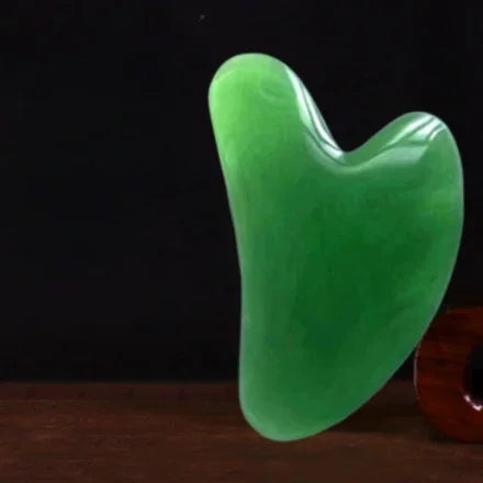 Rose Quartz Resin Gua Sha Face Sculpting Massage Tool Gua Sha Massage Tool HIP C734-Dark green 1pcs