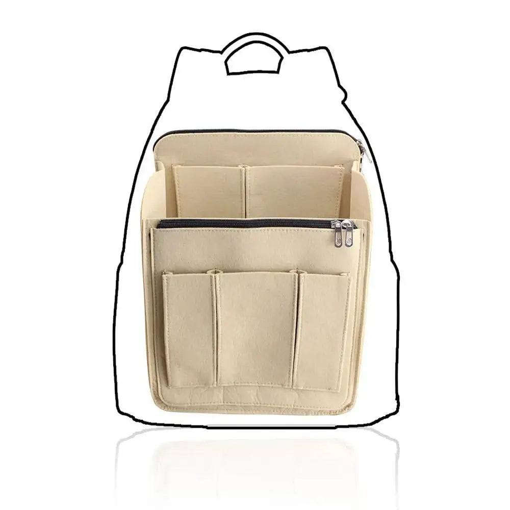 Felt Backpack Insert Organizer – Multi-Pocket Inner Bag Bag Insert Organizer HIP