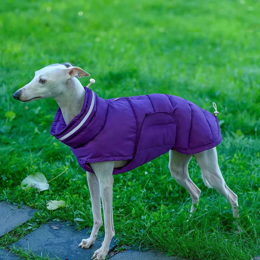 Winter Reflective Quilted Puffer Dog Jacket for Large Dogs Dog Winter Jacket HIP
