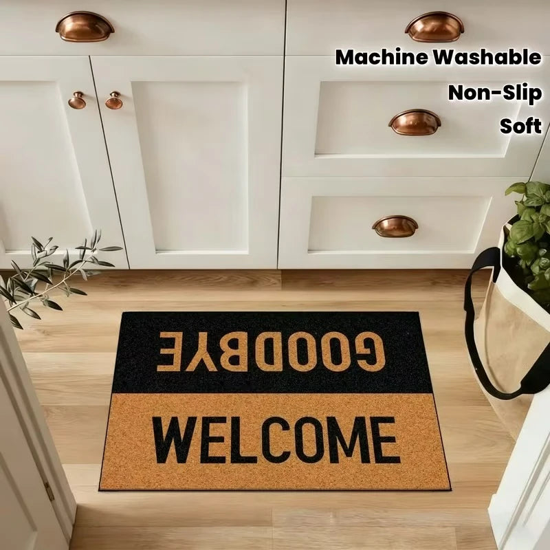 Welcome & Goodbye Doormat – Non-Slip Rectangular Floor Mat Non-Slip Doormat HIP 1 40x60cm-Felt