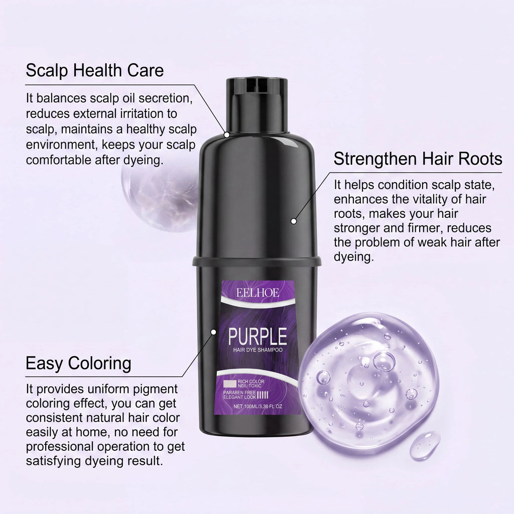 Purple Herbal Hair Color Shampoo – Gray Coverage & Nourishing Hair Color Shampoo HIP