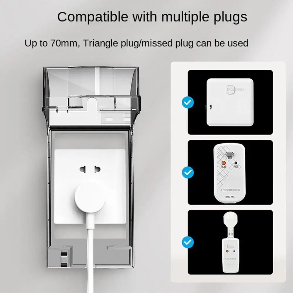 Splash-Proof Wall Socket Waterproof Cover Box | Outlet Guard Socket Waterproof Cover HIP