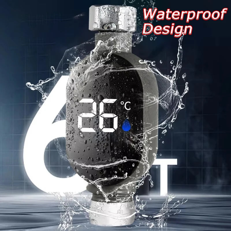 Digital Shower Thermometer LED Display – Water Temp 0–99°C Shower Thermometer HIP