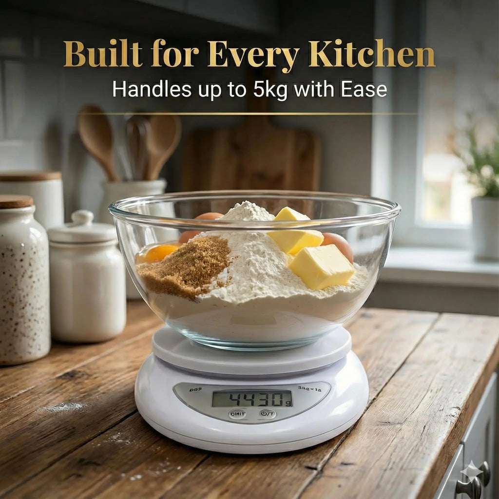 5kg Digital Kitchen Scale – 1g Precision LCD Food Scale Digital Kitchen Scale HIP