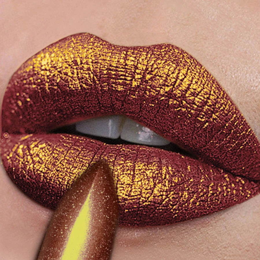 5 colors pearlescent metallic lipstick bold& intense glitter shinny lip tint long lasting lip senior matte lip makeup gifts HIP