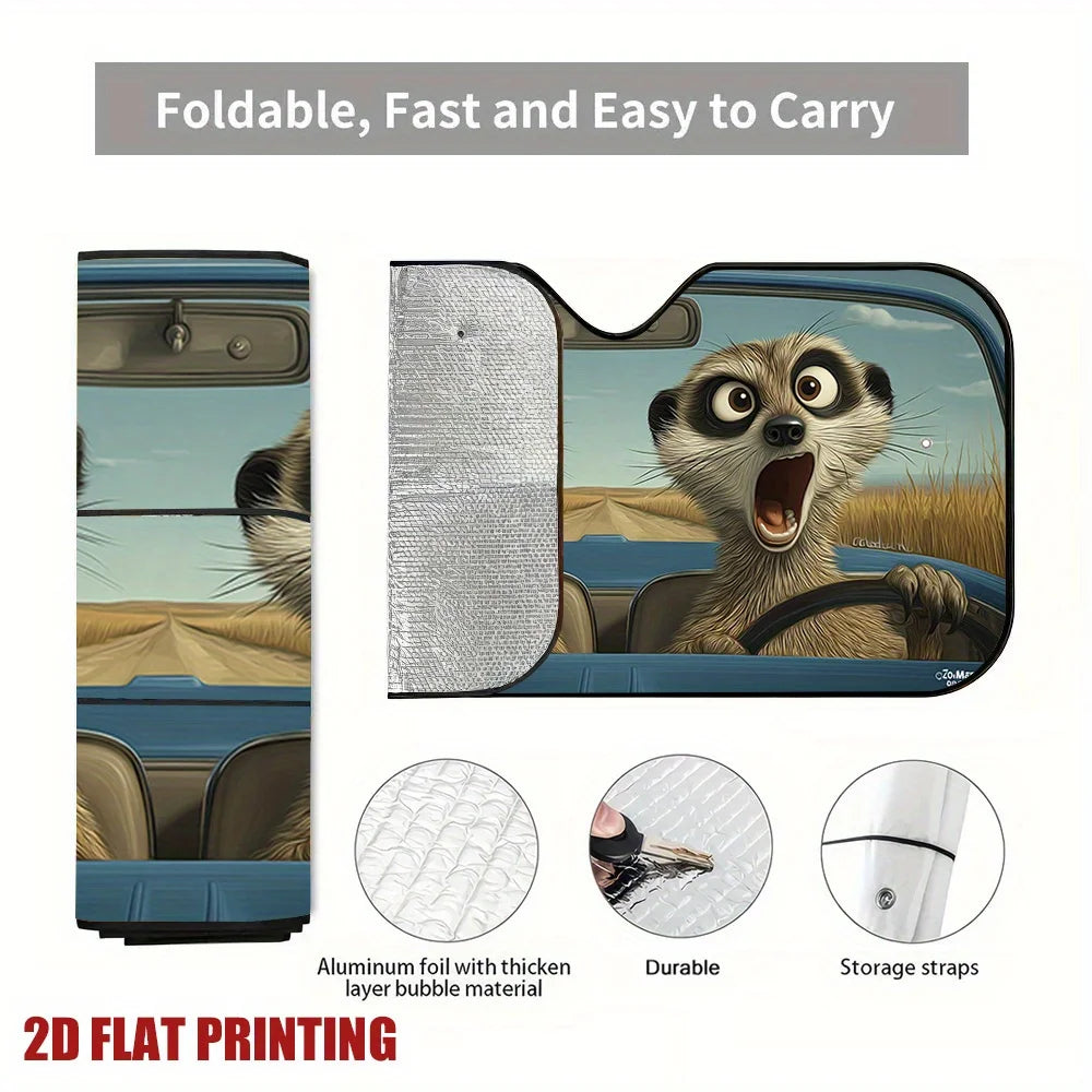 Funny Meerkat Car Sun Visor – Glare & Heat Blocking Shield Car Sun Visor HIP