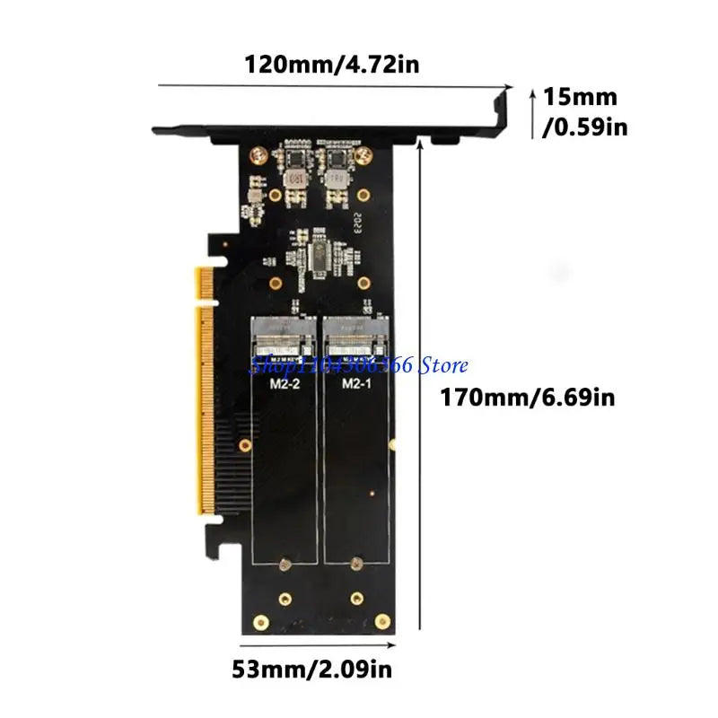PCIe 5.0 x16 NVMe M.2 SSD Expansion Card – 4 Slots & RAID NVMe Expansion Card HIP