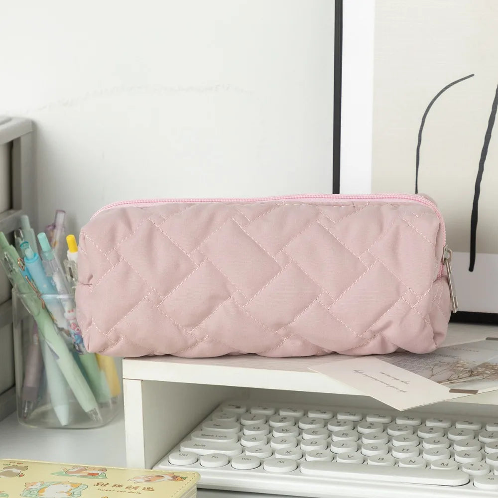 Large Capacity Pen Bag – Multi-Function Pencil & Cosmetic Pouch Pencil & Cosmetic Bag HIP Light Pink