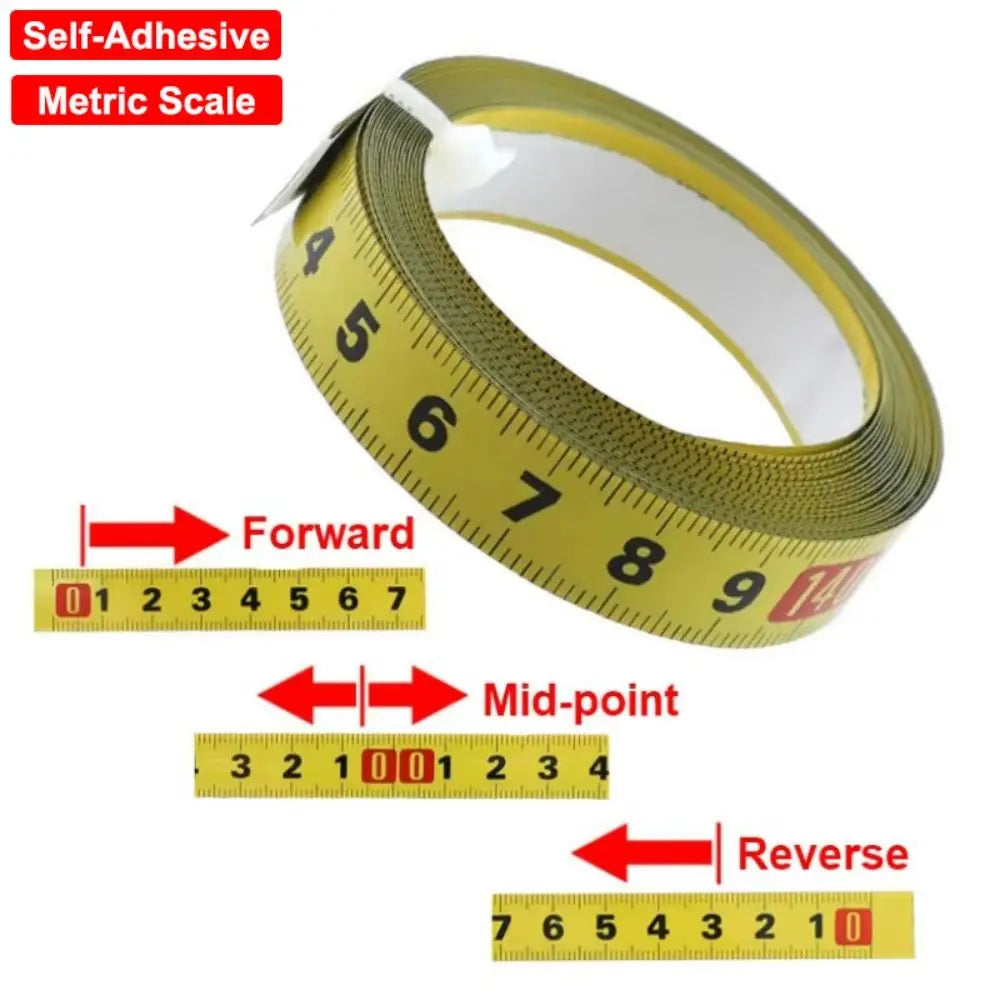 Self-Adhesive Stainless Steel Metric Tape Measure 1–5M Adhesive Tape Measure HIP